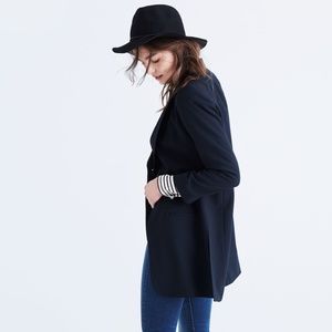 Madewell Trevi Drapey Blazer in True Black